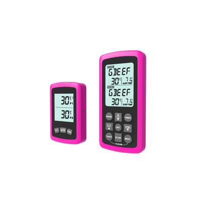 Good price Termómetro de carne de cocinar dual de la prenda impermeable con el contador de tiempo del sistema de la alarma de la temperatura en línea