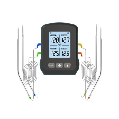Good price Termómetro de carne de 4 Digitaces de la punta de prueba con las puntas de prueba múltiples del App en línea