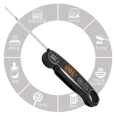 Good price Termómetro de Digitaces plegable para cocinar la pantalla LED de RoHS del CE de la carne USB en línea