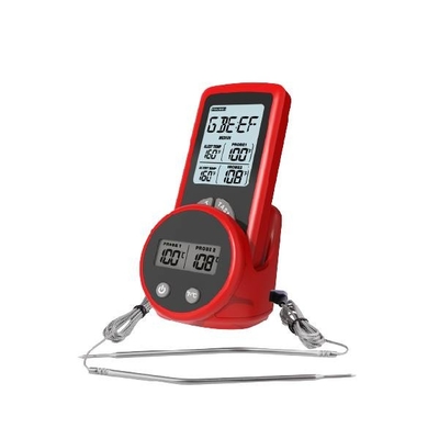 Good price termómetro inalámbrico de la barbacoa 433mhz con la punta de prueba de doble temperatura de la carne del instrumento en línea